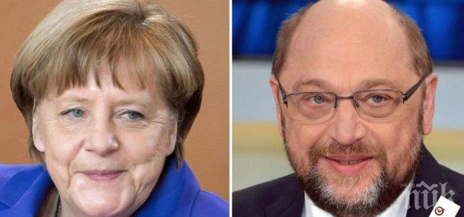 За първи път: Мартин Шулц изпревари Меркел в допитванията