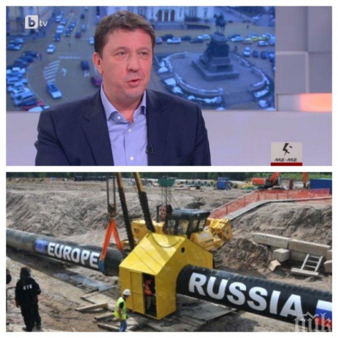 Явор Куюмджиев: Работим върху проект „Европейски поток”, за да получаваме директно руски газ, имаме и подкрепата на Брюксел