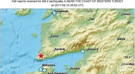 извънредно нов силен трус турция рихтер разтърси чанаккале