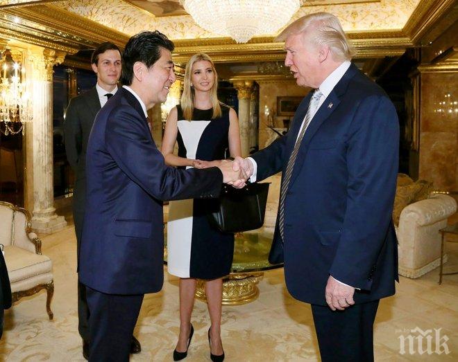 Тръмп и японският премиер Абе хванаха стиковете за голф, за да скрепят връзките помежду си