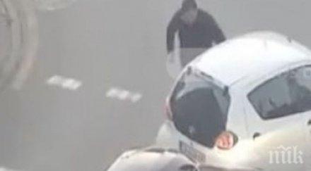 бой пътя софия юнак лъскав джип разправя доставчик видео