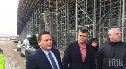 транспортният министър провери строежа даде зор пряката връзка бул брюксел терминал готова ноември