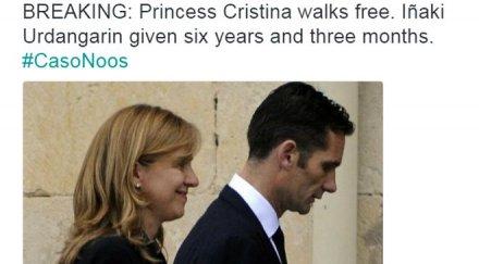 осъдиха зетя испанския крал години месеца затвор далавери укриване данъци