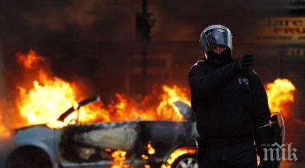 джигит удари такси избяга подпали колата бензиностанция