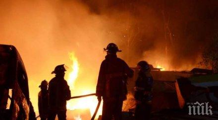 драма пловдив подпали дърводелски цех две пожарни гасят стихията