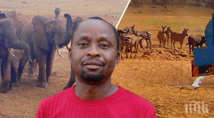 кениец носи тонове прясна вода видите животни спаси жадна смърт