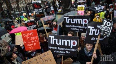 хиляди британци присъединиха протеста визитата доналд тръмп