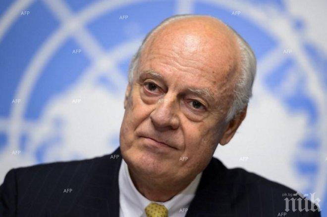 Стефан де Мистура отправи призив за прекратяване на конфликта в Сирия

