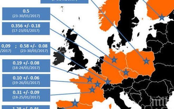ИЗВЪНРЕДНО! Нов случай на повишена радиация, този път над почти цяла Европа! Ето какви са версиите