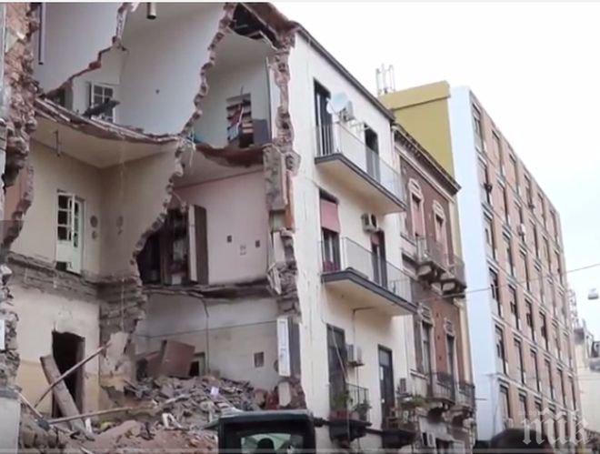 УЖАС В ИТАЛИЯ! Сграда се срути след взрив - един загина, четирима са ранени (ВИДЕО)