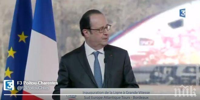 ИЗВЪНРЕДНО: Полицай-снайперист неволно откри огън по време на реч на Франсоа Оланд