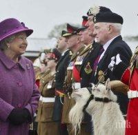 Кралица Елизабет Втора посети казармата на уелските пехотинци и им връчи праз (СНИМКИ)
