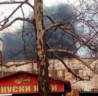 УЖАС! Огромен пожар захапа Пловдив! Гъст черен дим покри половината град 