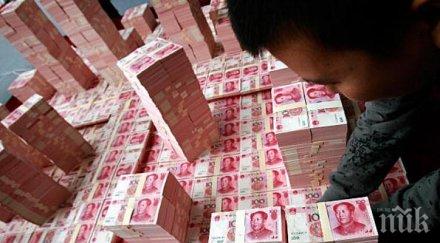 китай зае първото света банкови активи