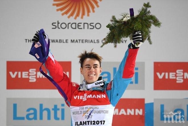 Нова титла за Щефан Крафт на световното по ски скок, Зографски бе дисквалифициран