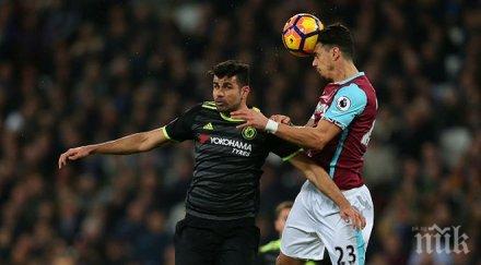 челси взе лондонското дерби уест хем продължава шампионски график снимки