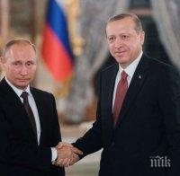ГОРЕЩА ВИЗИТА! Започна срещата Путин - Ердоган! Ето първите думи на двамата лидери 