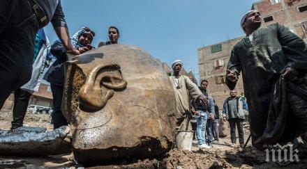 сензация изровиха потънал колос рамзес находката сред великите историята египет снимки