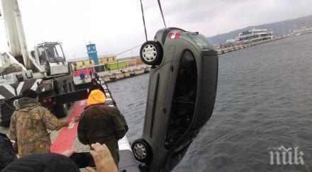 минути вадят морето колата сама падна водата морската гара варна снимки