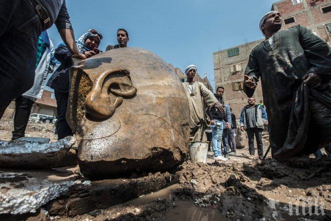 СЕНЗАЦИЯ! Изровиха потънал колос на Рамзес II - находката е сред най-великите в историята на Египет (СНИМКИ)