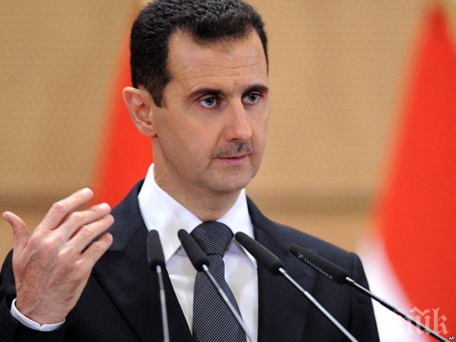 Башар Асад: Погрешната политика на ЕС за Сирия доведе до разпространението на тероризма