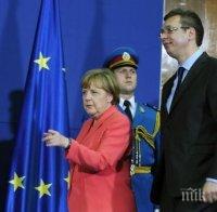 Меркел ръси похвали за Сърбия след срещата с Вучич