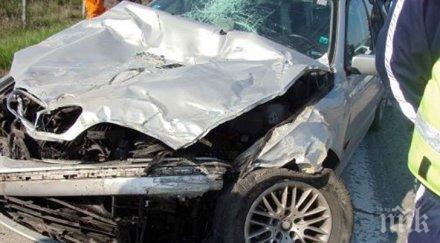 жестока катастрофа магистрала тракия пострадала жена задръстването огромно