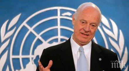стефан мистура преговорите урегулирането сирийския конфликт ускорят