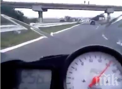 Луда надпревара! Бургаски шофьори си спретнаха гонка с 260км/ч в час пик (ВИДЕО)