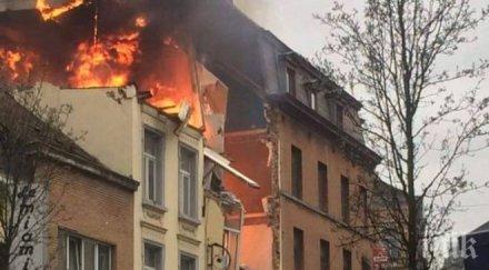 експлозия срина сграда брюксел шестима ранени двама борят живота