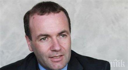 манфред вебер предупреди турския президент нататъшна ескалация