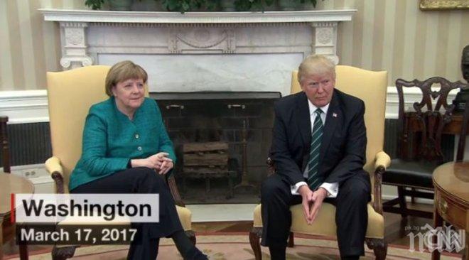 ИЗВЪНРЕДНО: Започна срещата на Доналд Тръмп с Ангела Меркел (ВИДЕО)