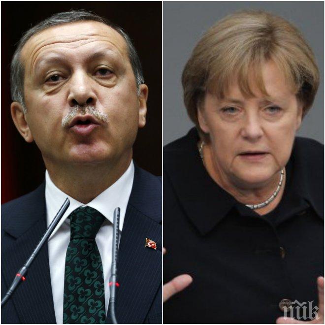 НЯМА СПИРКА! Ердоган нападна Меркел: Прилагаш „нацистки мерки“