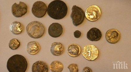 обява антични монети прати карловка съда