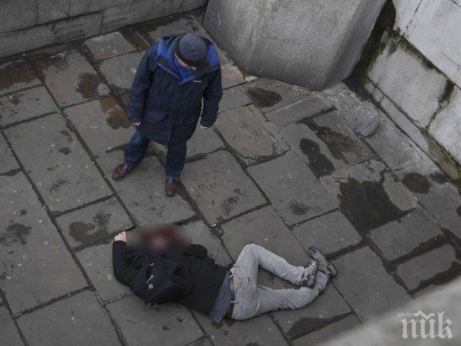 Ужасяващ кадър от атаката в Лондон! Окървавен мъж лежи на земята (СНИМКА 18+)
