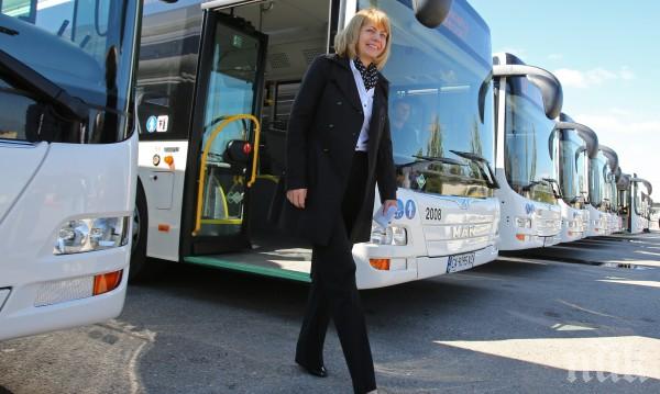 Фандъкова пуска в експлоатация електрически автобус по линия 84