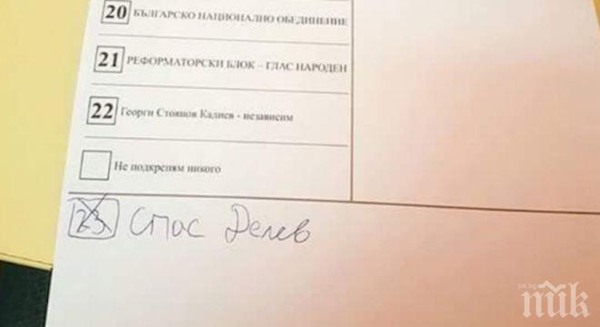 КУРИОЗ! Героят на футболните национали Спас Делев получи глас за депутат (СНИМКА)