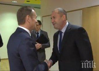 знакова визита туск пристига нас лети границата хеликоптер компанията президента радев