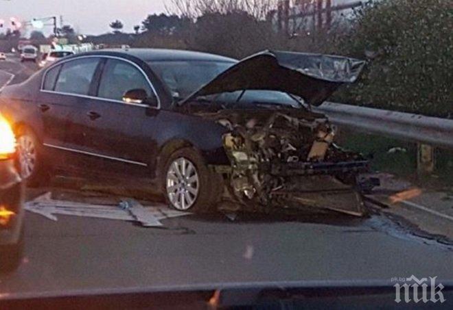 Пловдивчанин се помля край Несебър, образува се тапа на пътя за Варна