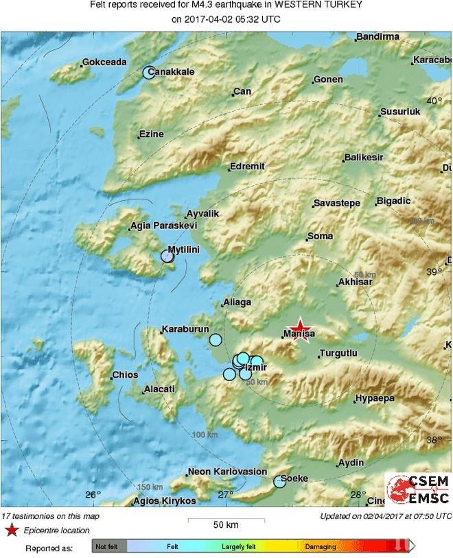 4,3 по Рихтер люшна Турция 