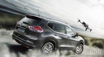 новият нисан trail върви дрон