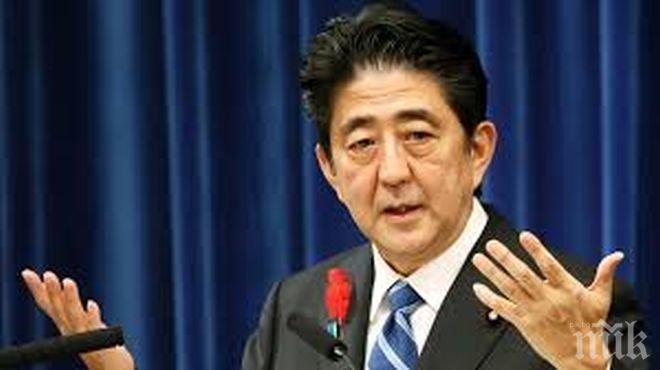 Премиерът на Япония Шиндо Абе очаква нови провокации от КНДР
