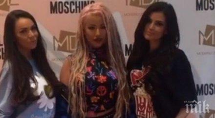 брутална излагация алисия цъфна анцуг токчета светско събитие снимка