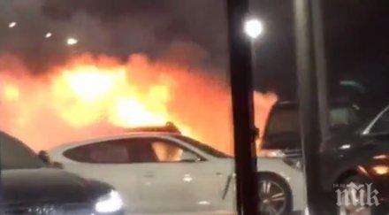 извънредно пик среднощният пожар автокъщата засегнал офиса компанията палят втори път снимки