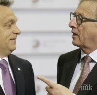 Жан-Клод Юнкер настоява за сериозен дебат дали Виктор Орбан да остане член на ЕНП