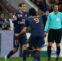 Пари Сен Жермен победи като гост Анже с 2:0 в мач от първенството  на Франция