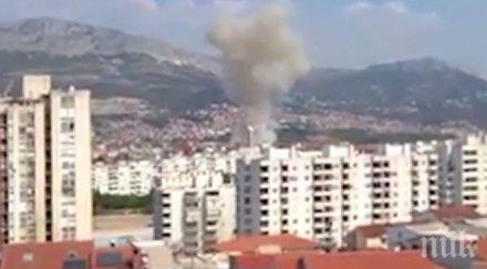 силен взрив разтърси сплит инцидента ранени видео