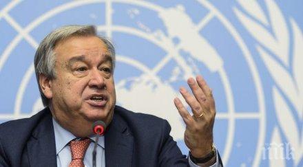 генералният секретар оон антонио гутериш осъди терористичния акт алепо