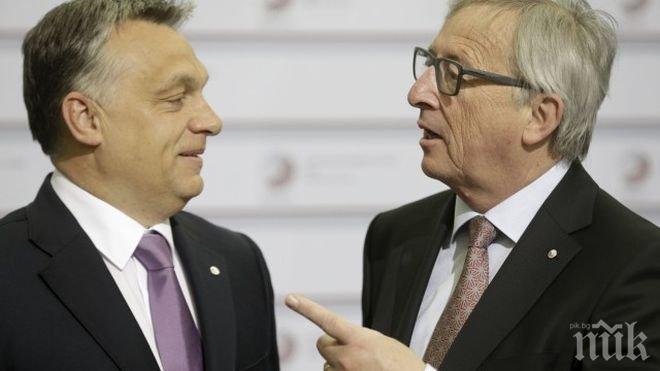 Жан-Клод Юнкер настоява за сериозен дебат дали Виктор Орбан да остане член на ЕНП