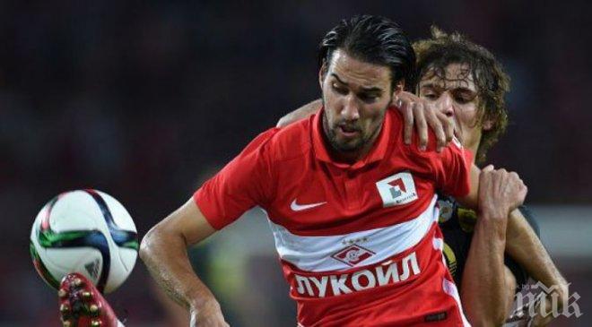 Ивелин Попов игра 74 минути при победата на Спартак (Москва) над Зенит с 2:1 в първенството на Русия
